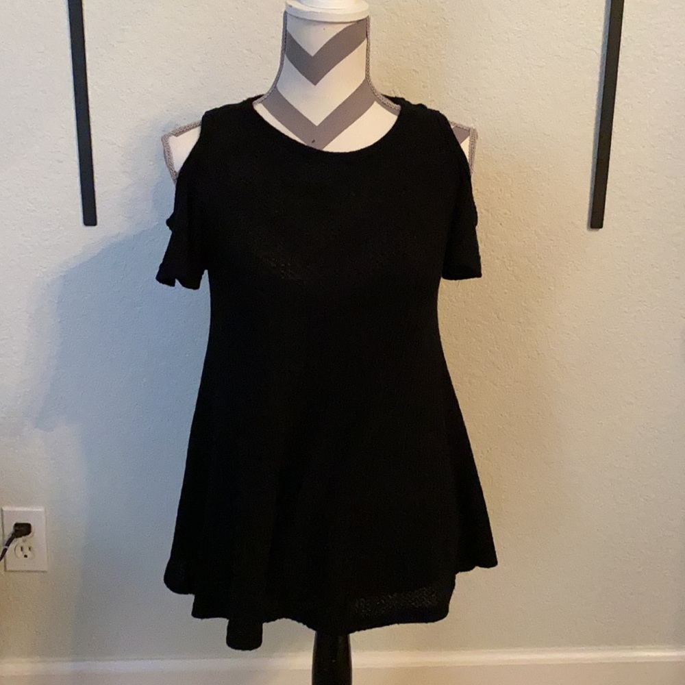 Black Deletta peek shoulder - XXS